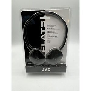 JVC Flats Stereo Headphones HA-S160-B Black New Sealed Foldable (I)